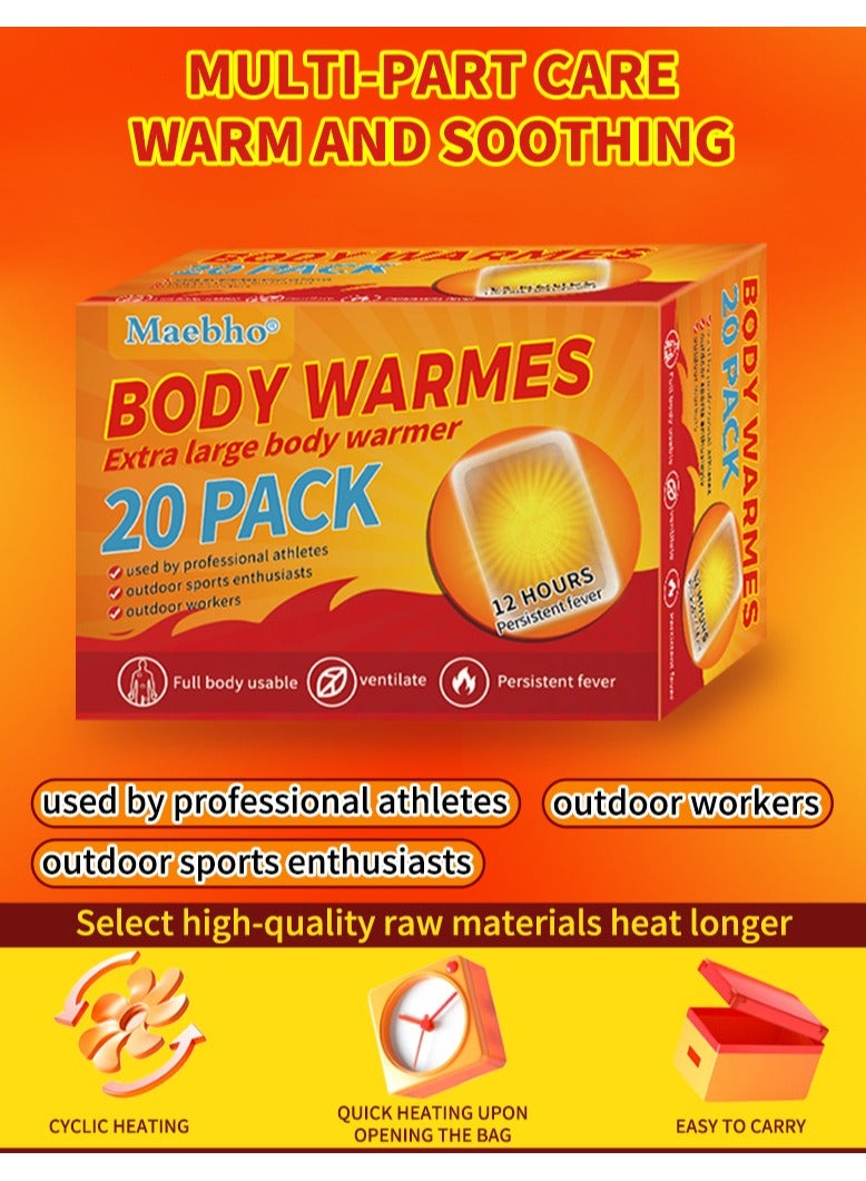 Maebho 20PCS Heating Patch, Air-Activated, Safe and Odorless, Long-lasting Constant Temperature, Suitable for Cold Weather - Image 3