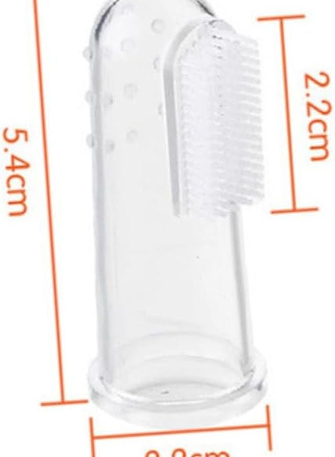 2Pcs Transparent Finger Toothbrush For Baby Toddler Newborn Oral Cleaning And Gum Care - Image 3