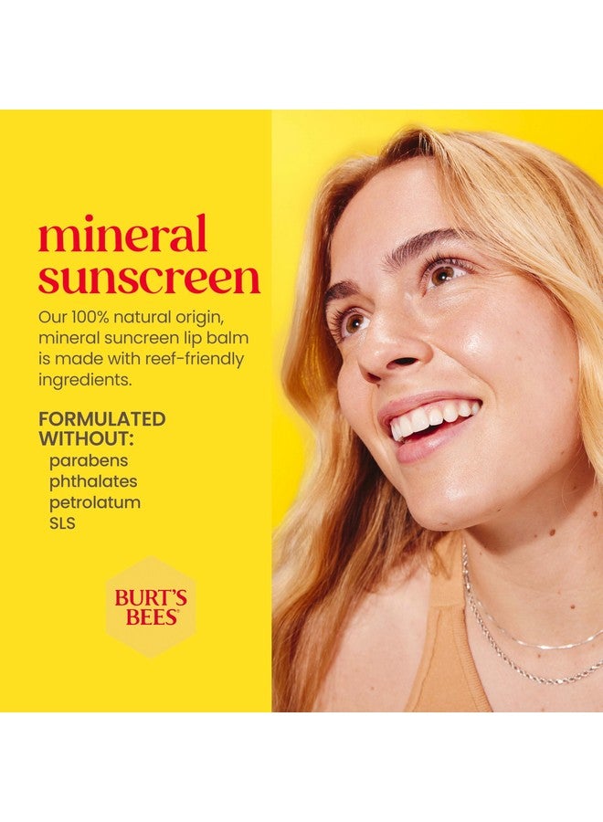 Burt's Bees Island Getaway Sun Care SPF 30 Lip Balm Stocking Stuffers, Water-Resistant Lip Moisturizer Christmas Gifts, Nano-Free Zinc Oxide Formula, Natural Conditioning Lip Treatment (3-Pack) - Image 5