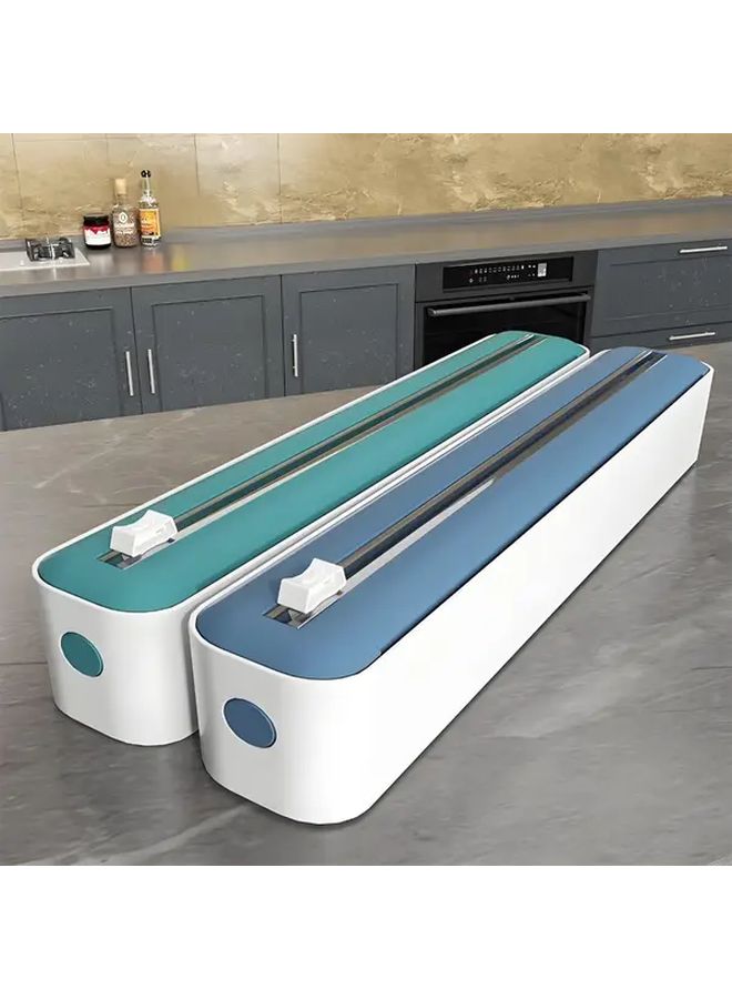 Yellow Multifunctional Cling Film Cutter For Home Kitchen Food Storage Dispenser With Lid One Size Fits All - Image 5