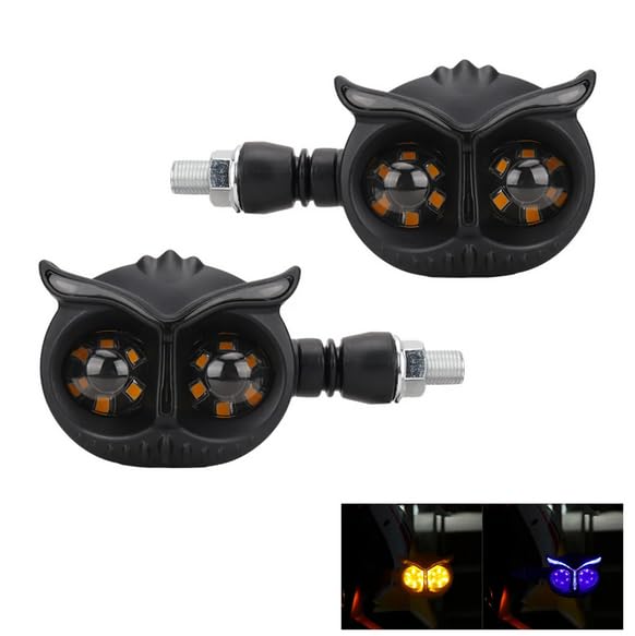 ELTRON TURBO Owl-Shaped LED Bike Indicator & Brake Light Waterproof Universal Fit for All Bike Models Bright Running Indicator Yellow, White and RED Runing Light (Pack of 1 Set) - Image 2