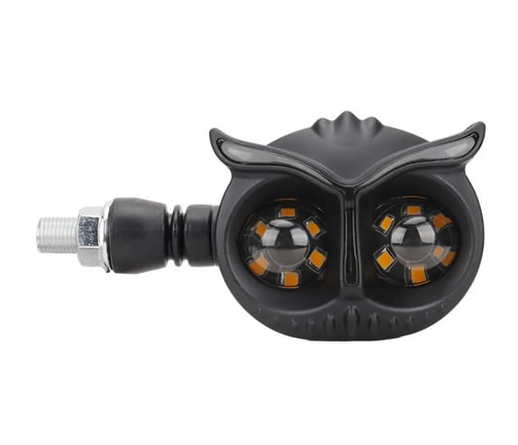 ELTRON TURBO Owl-Shaped LED Bike Indicator & Brake Light Waterproof Universal Fit for All Bike Models Bright Running Indicator Yellow, White and RED Runing Light (Pack of 1 Set) - Image 3