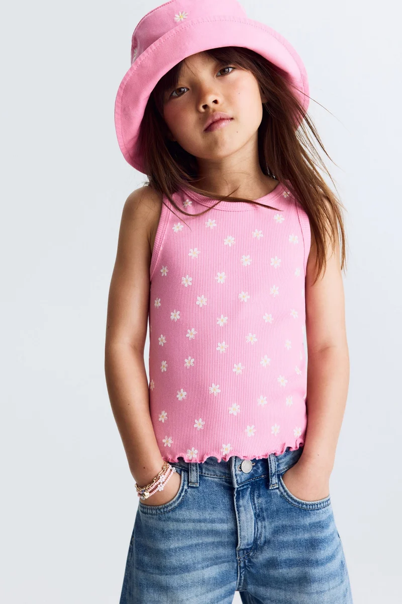 H&M Ribbed cotton vest top