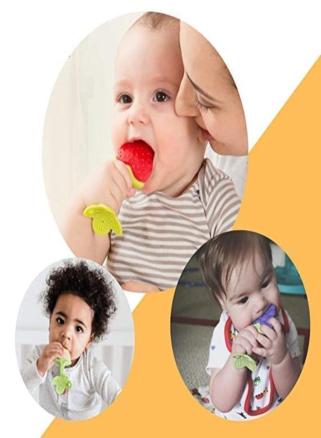 WOLFANO Fruits Silicone Teether Dual Design Tree Teether for Babies, BPA Free Teething Toys for for 6 to 12 Months Baby (Pack of 1) - Image 4