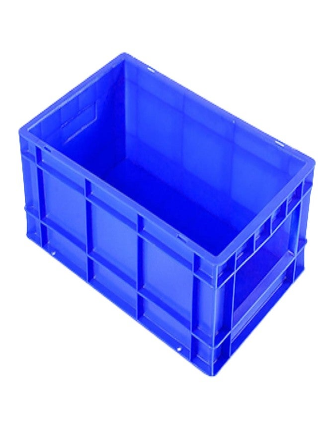 SINGHAL Plastic Crate 500x325x150 MM Blue, Multipurpose Heavy Duty Portable Crates for storage Bin | Shelf Basket for Large Storage Bin | Vegetable, Fruit, Milk - Image 1