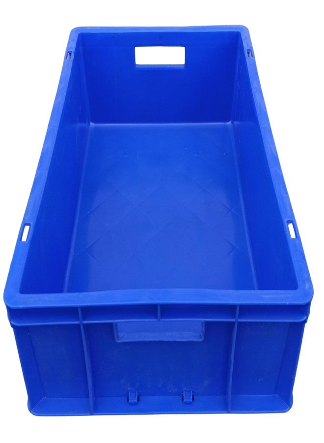 SINGHAL Plastic Crate 500x325x150 MM Blue, Multipurpose Heavy Duty Portable Crates for storage Bin | Shelf Basket for Large Storage Bin | Vegetable, Fruit, Milk - Image 5