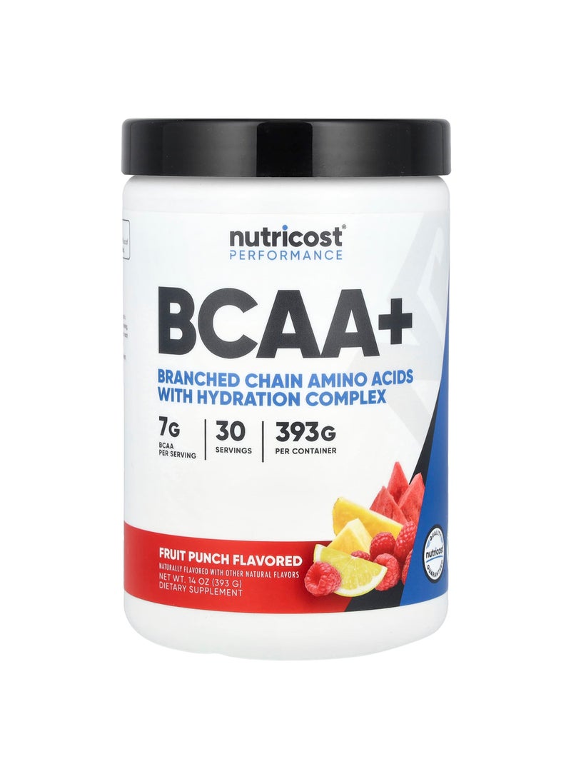 Performance, BCAA+, Fruit Punch, 14 oz (393 g)