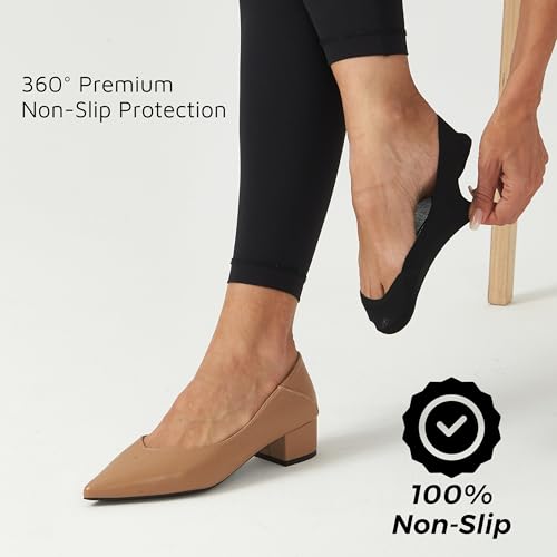 Soxbang Womens TRULY No Show Socks for Flats Heels Non Slip Cotton Ultra Low Cut Liner Socks(4-Nude,8-9.5) - Image 3