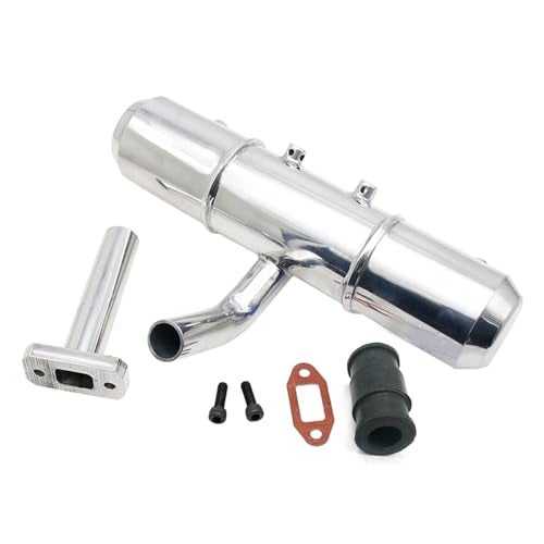 FLMLF Aluminium Twin Exhaust Tuned Pipe for 15 Rc HPI ROFUN King Motor ROVAN Baja 5B 5T 5SC SS Monster Truck Buggy - Image 1