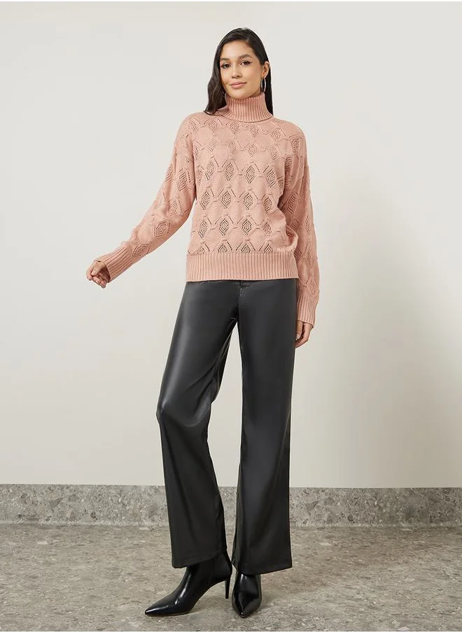 ستايلي Regular Fit Turtle Neck Knitted Sweater