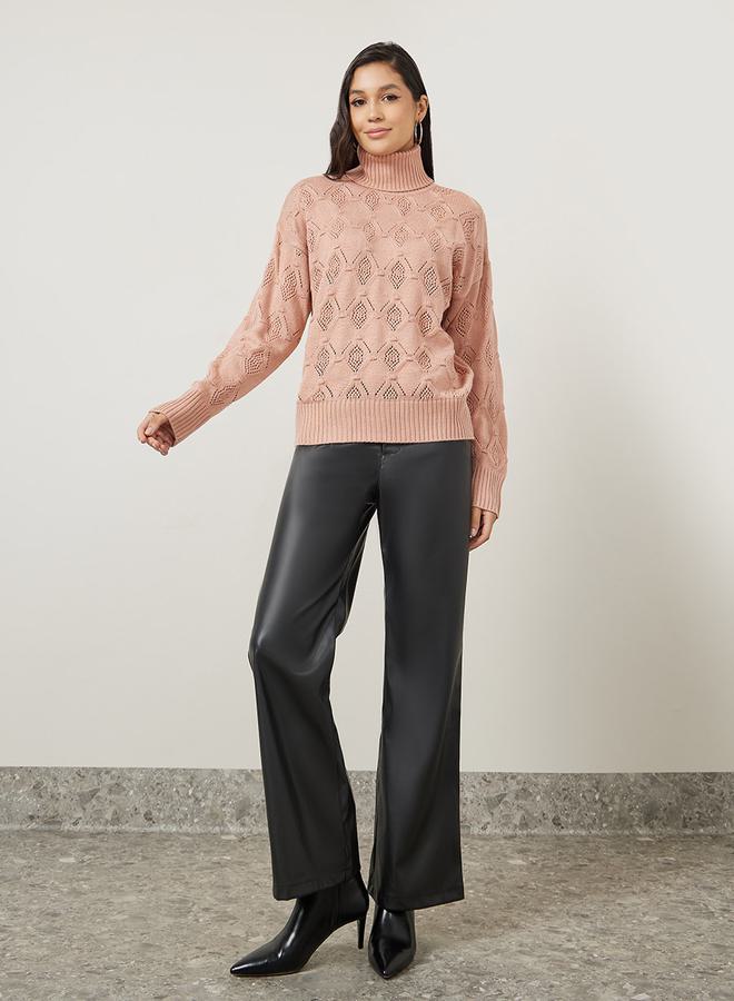 Styli Regular Fit Turtle Neck Knitted Sweater  - Image 2