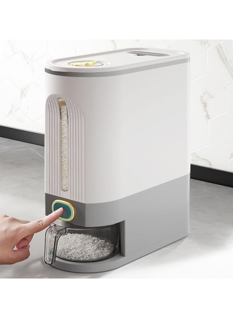 DubaiGallery Rice Storage Automatic Box/Container - Large Sealed Kitchen Grain & Rice Dispenser with Lid, 10KG - Image 2