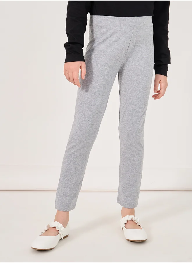 Styli Styli Solid Elastic Waistband Leggings