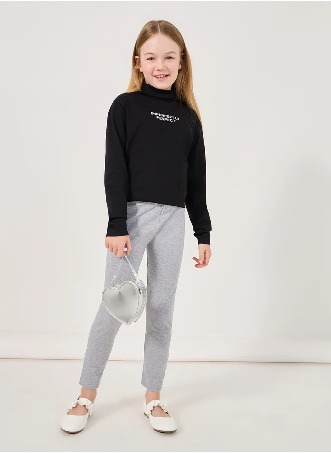 Styli Styli Solid Elastic Waistband Leggings