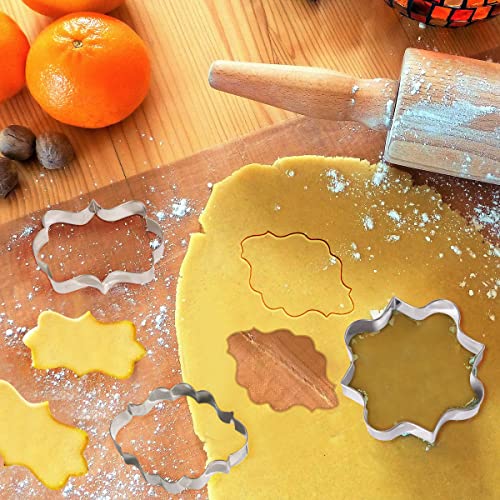 PDFans Stainless Steel Plaque Frame Pastry Biscuit Cookie Cutter Cake Fondant Pancake Cutters Mold Pack of 3 - Image 5