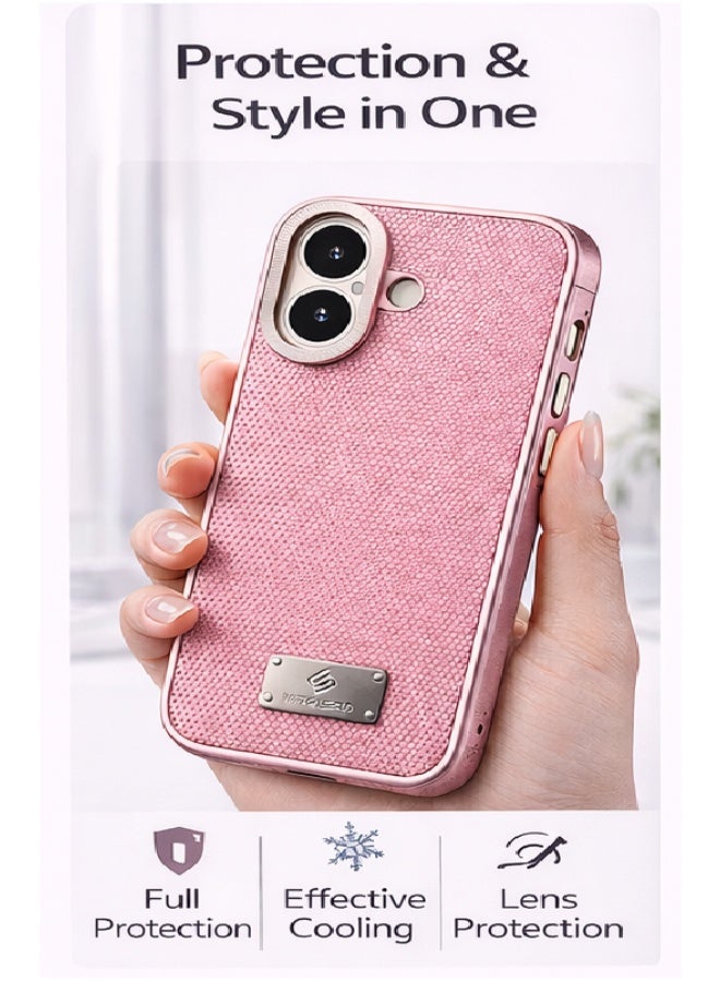 كي اس تي جراب KST DESIGN Ice Shreds لهاتف iPhone 16 – تصميم وردي فاخر بخامة شبكية، حماية للكاميرا، تبريد فعال ومقاوم للصدمات - Image 2