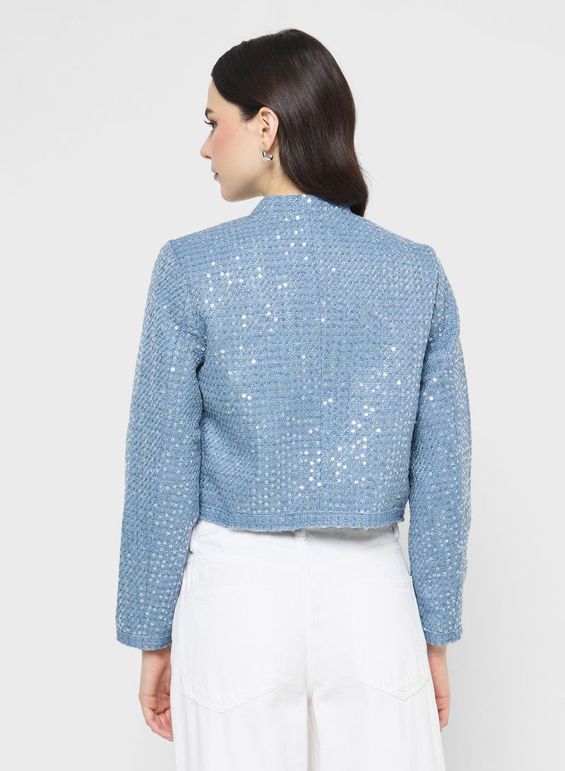 Ginger Classic Tweed Metallic Bomber - Image 2