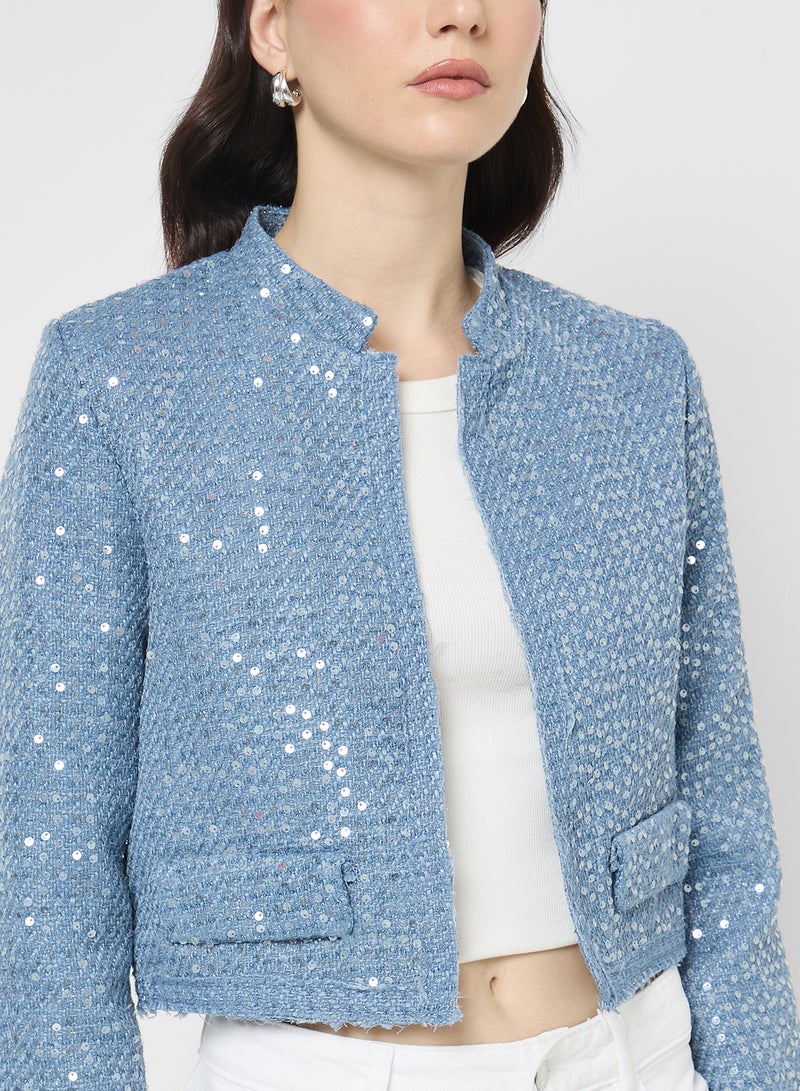 Ginger Classic Tweed Metallic Bomber - Image 3