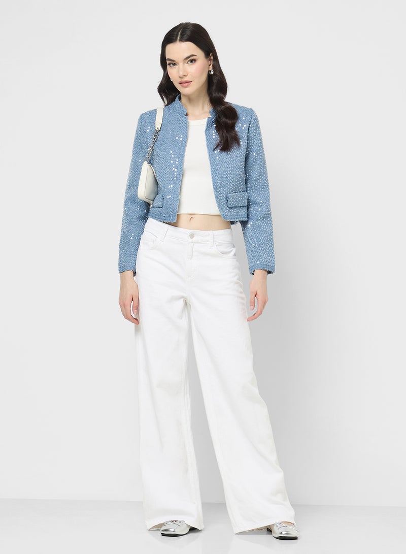 Ginger Classic Tweed Metallic Bomber - Image 4