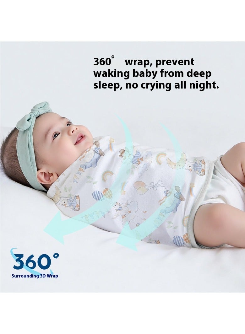 كيس نوم مضاد للخوف للأطفال حديثي الولادة من القطن الخالص مقاس S: 36 × 80 (0-6 أشهر) - Image 3