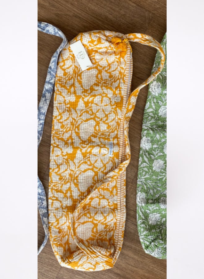 Curate Home Yoga Mat Sling Bag - Yellow  - Image 2