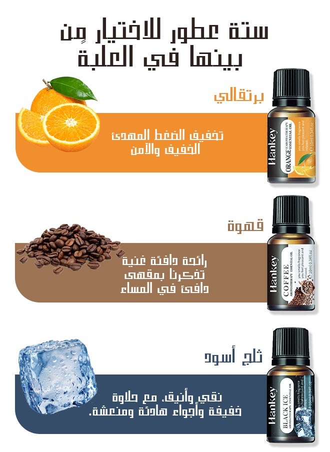 HANKEY - Essential Oils 6 Blends Set, Perfect for Humidifiers and Diffusers, Aromatherapy Diffuser Oils Scents, Essential Oil Kit for Home Use, Essential Oil Pack with Various Scents - Image 1