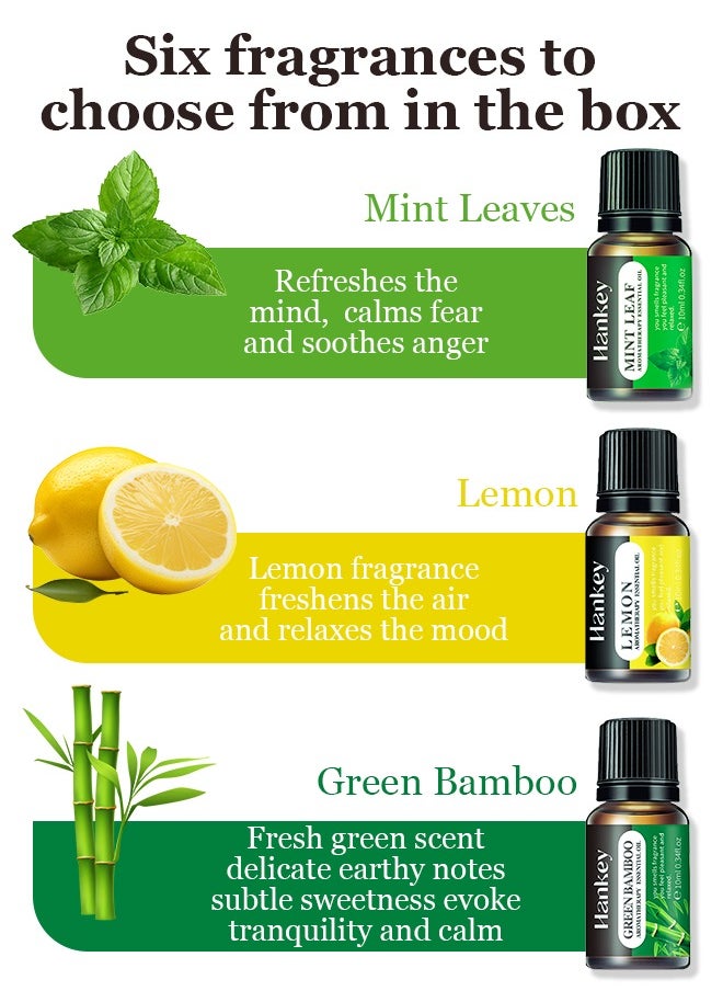 HANKEY - Essential Oils 6 Blends Set, Perfect for Humidifiers and Diffusers, Aromatherapy Diffuser Oils Scents, Essential Oil Kit for Home Use, Essential Oil Pack with Various Scents - Image 1