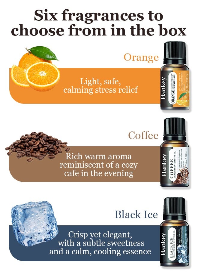 HANKEY - Essential Oils 6 Blends Set, Perfect for Humidifiers and Diffusers, Aromatherapy Diffuser Oils Scents, Essential Oil Kit for Home Use, Essential Oil Pack with Various Scents - Image 1