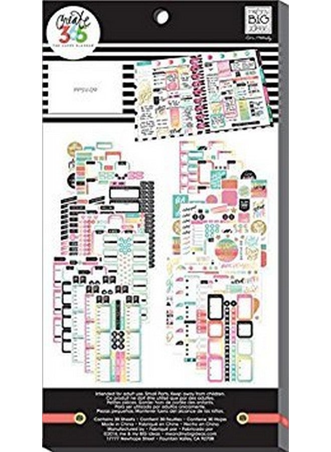 مي آند ماي بيج آيدياز حزمة قيمة من الملصقات The Happy Planner Scrapbooking Supplies موضوع إنتاجي متعدد الألوان ورقائق ذهبية رائعة لسجلات القصاصات والألبومات للمشروعات 30 ورقة 985 ملصقًا إجماليًا - Image 3