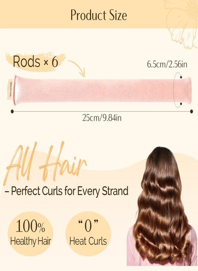 YANIBEST Heatless Hair Curler, Heatless Curls Overnight, No Heat Heatless Curling Rod, Heatless Hair Curlers to Sleep in, 6PCS Rods for Most Hair Types - Image 3