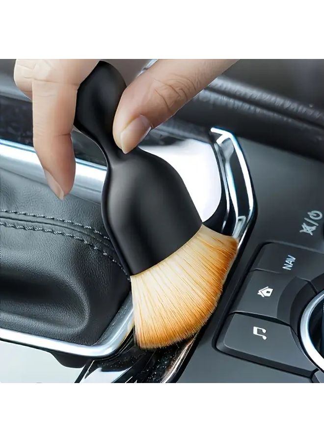 1pc Black Soft Bristle Detail Brush Car Interior Vent Cleaning Tool Handheld Dust Remover ABS Resin Material No Battery Needed - Image 5