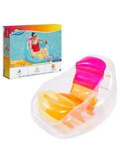 Dry Float Socializer Pool Float, Translucent Inflatable Recliner Chair For Adults With Fast Inflation, Cup Holder & Back Rest - pzsku/Z6DF0038A62ECCECBDFD3Z/45/_/1734347435/9f03d42d-affa-415b-874a-c5f2a9a125d3