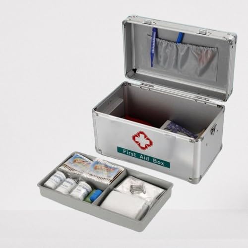 KPS First Aid Box Medicine Storage Organizer Handheld Storage Case for ArtCraftMedicineCosmetic Portable Lockable Medicine Collection Box Pack of 1Multicolor - Image 3