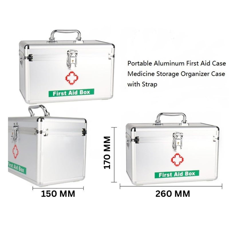 KPS First Aid Box Medicine Storage Organizer Handheld Storage Case for ArtCraftMedicineCosmetic Portable Lockable Medicine Collection Box Pack of 1Multicolor - Image 2