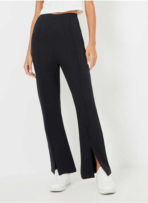 High Rise Flare Jogger with Front Split