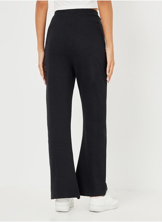 Styli - High Rise Flare Jogger with Front Split - Image 1
