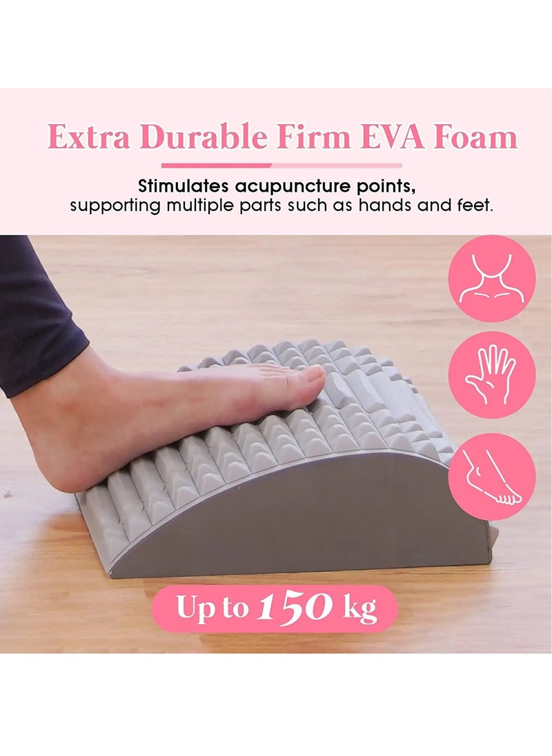 AROAQ - Back Stretcher, Lower Back Pain Relief Treatment Stretcher, Multi-level Adjustable Back Cracker Lumbar Spine Deck Board, Portable And Compact Spine Board For Lower Back Pain Relief, (Grey) - Image 1