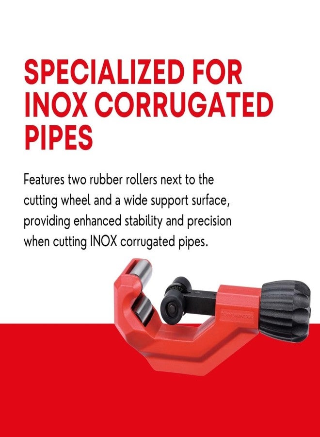 Rothenberger Tube Cutter with Spare Cutting Wheel for Corrugated Stainless Steel Tubing (CSST) - 10-42 mm, Wide Surface, Cutting Wheel Compartment - 1000001747 - Image 3