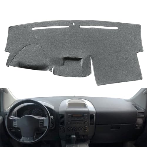 Yiz Dash Cover Mat Custom Fit for Nissan Armada 2004 2005 2006 2007/ Titan 2004-2012 no Navigation,Dashboard Cover Cap Pad Carpet (Dark Gray) Y59 - Image 2