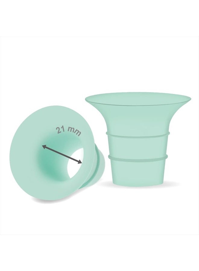Maymom Flange 21mm Insert Compatible with Medela/Spectra/Elvie/momcozy/tsrete/Willow/Motif Luna/Ameda MYA Breastpump 24mm Breast Shields. Reduce 24mm Niple Tunnel Down to 21mm - Image 1