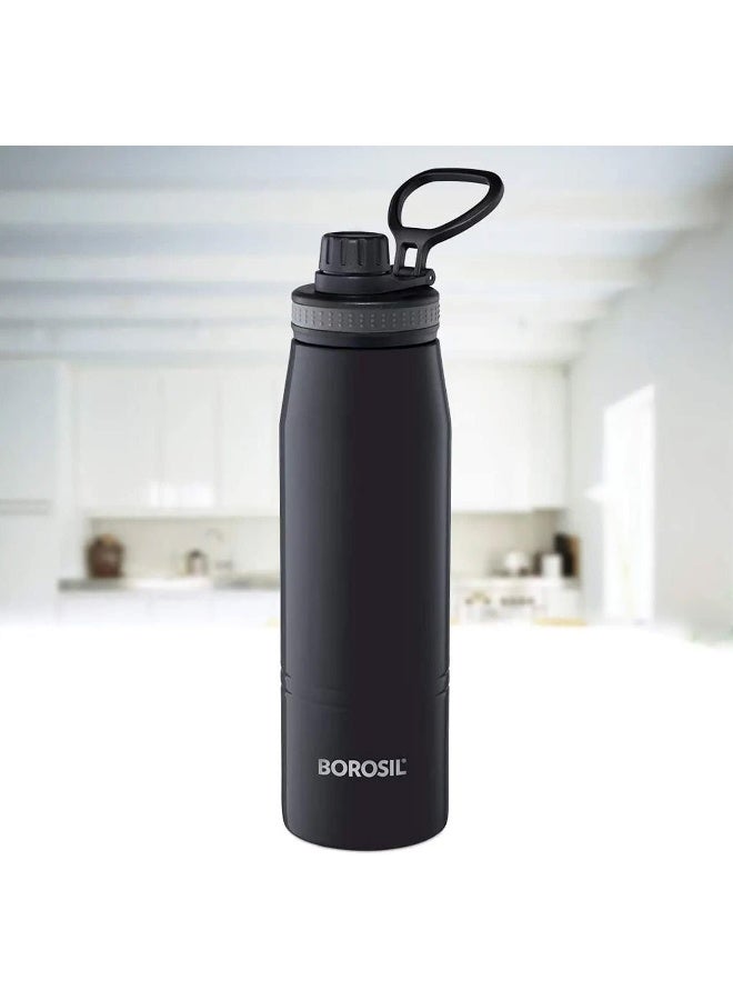 BOROSIL VACUUM INSULATED COPPER COATED INNER HYDRA Water Bottle Black - Image 4