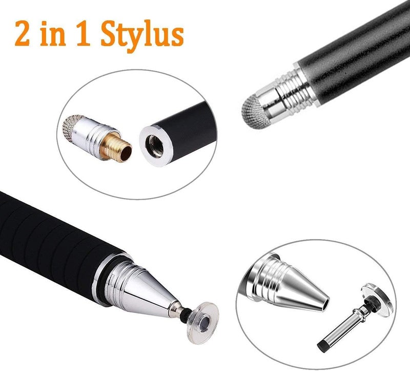 Mixoo Stylus Pen for Touchscreen, 2-in-1 Disc and Fiber Tip Sensitivity and Precision, Stylus for iPad, iPhone Tablet Phone Chromebook All Touch Screens Devices, Black - Image 5