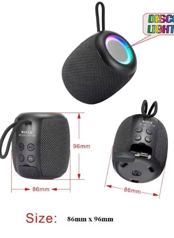 X-SCOOT XS-607 Portable Sub Speaker Bluetooth with Powerful Super Bass & Colorful Lighting, Suitable for Trips, Offices & Outdoor Use – Black - Image 3