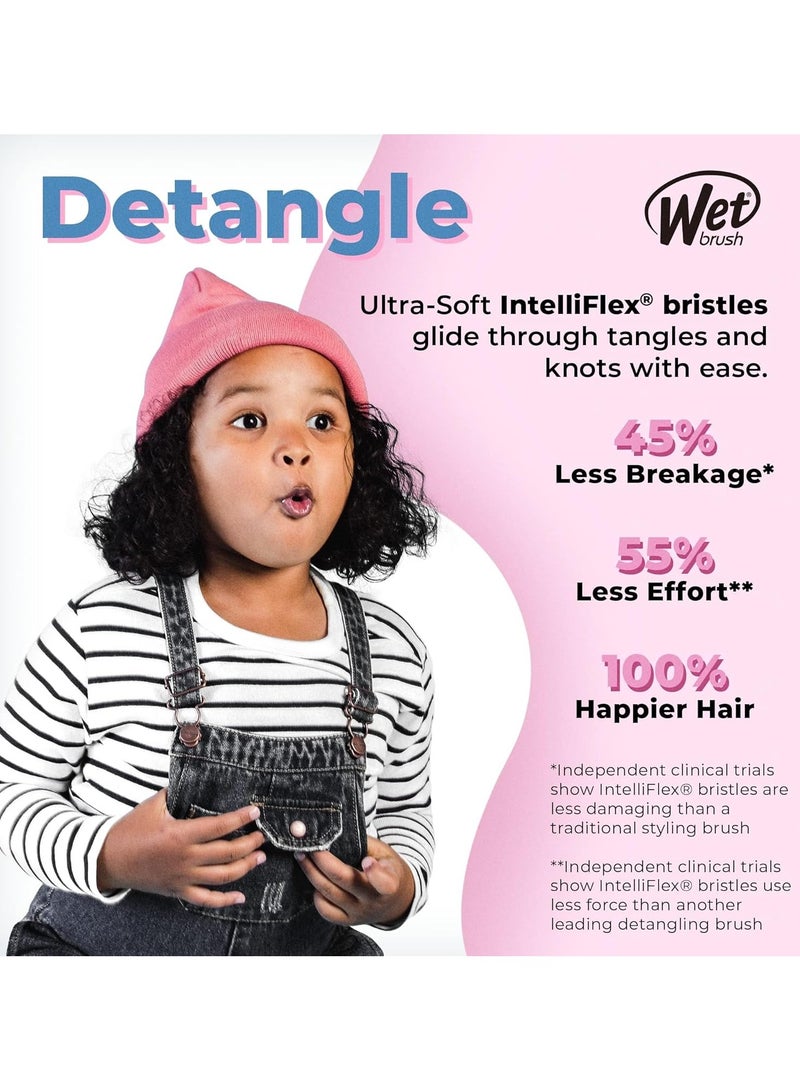 Wet Brush Kids Detangler Hair Brushes - Rainbows Midi Detangling With Ultra-Soft Intelliflex Bristles Glide Through Tangles Ease Pain-Free Comb For All Types - Image 4