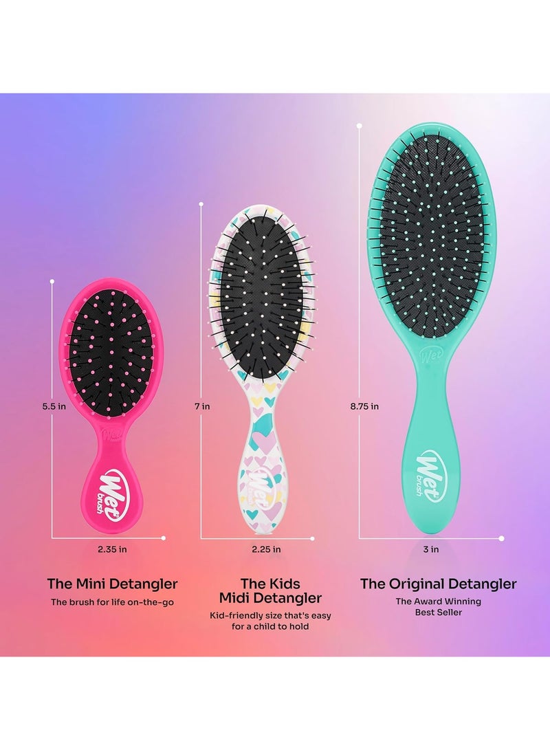 Wet Brush Kids Detangler Hair Brushes - Rainbows Midi Detangling With Ultra-Soft Intelliflex Bristles Glide Through Tangles Ease Pain-Free Comb For All Types - Image 5