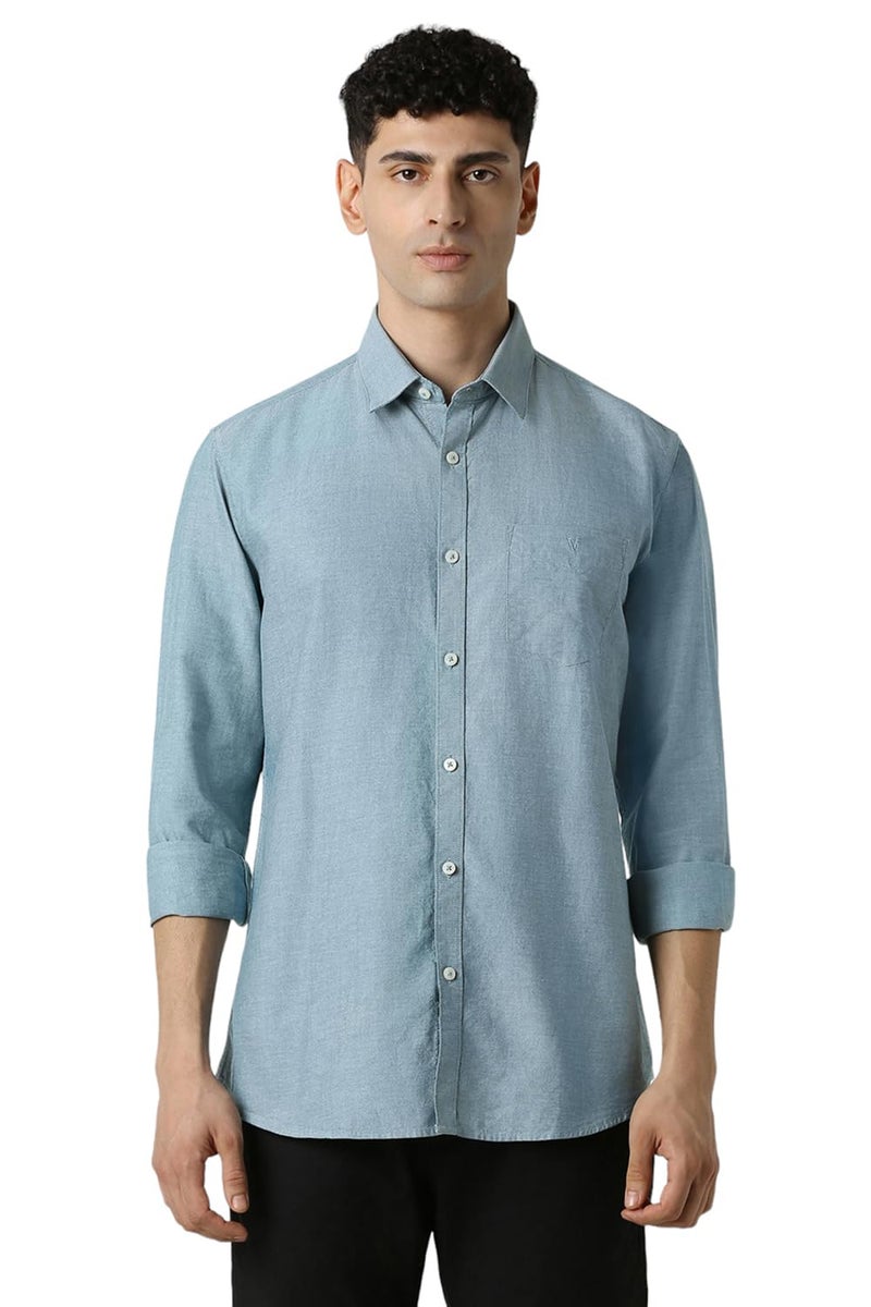 Van Heusen_Mens__Shirt_(VSSFUSLF185954_Dark Blue_44) - Image 1
