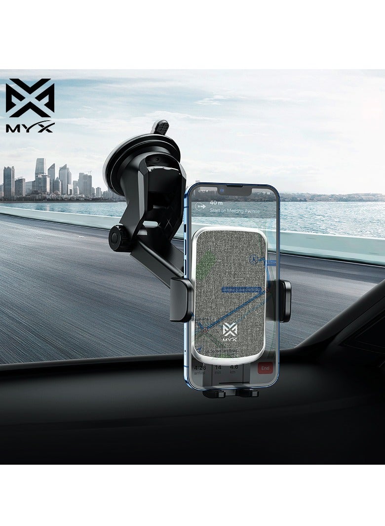 MYX Telescopic Suction Car Holder MY95 –  Adjustable, Secure, and Convenient Car Mount for Your Smartphone - Image 2