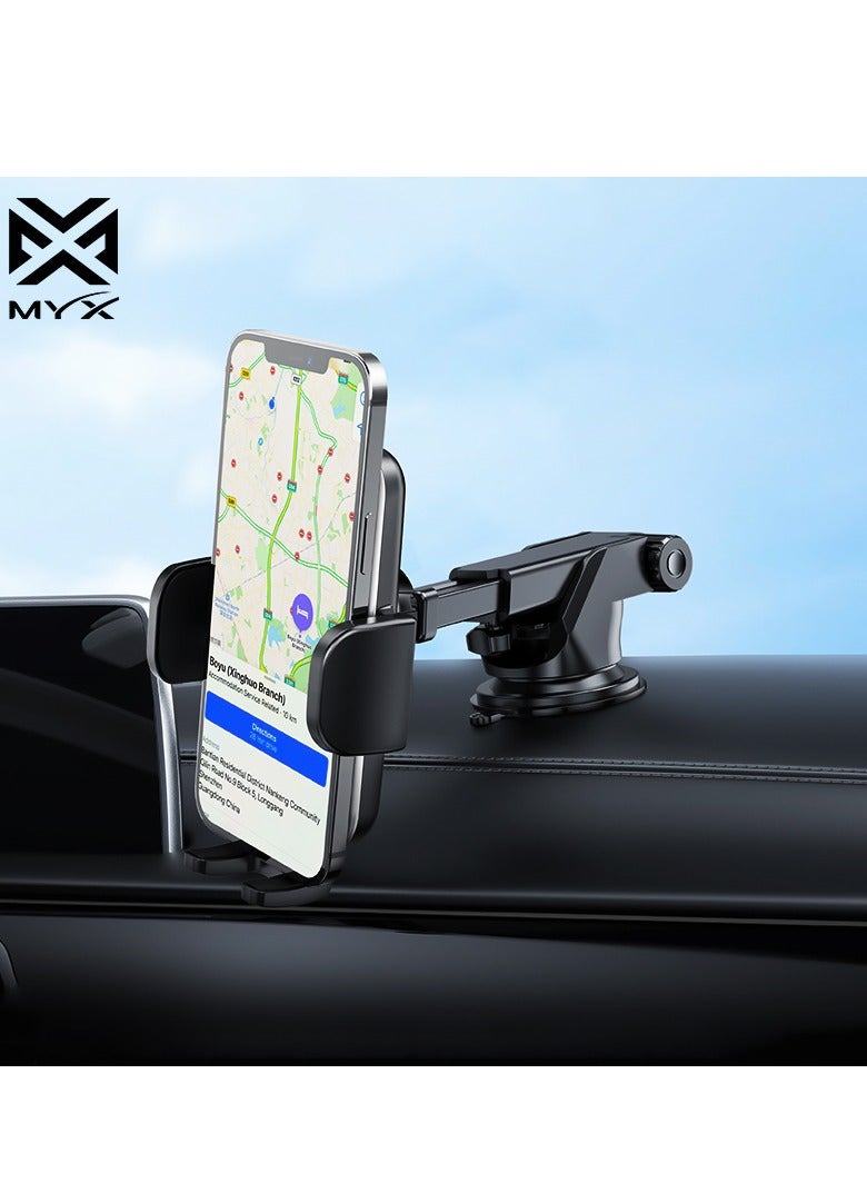 MYX Telescopic Suction Car Holder MY95 –  Adjustable, Secure, and Convenient Car Mount for Your Smartphone - Image 3