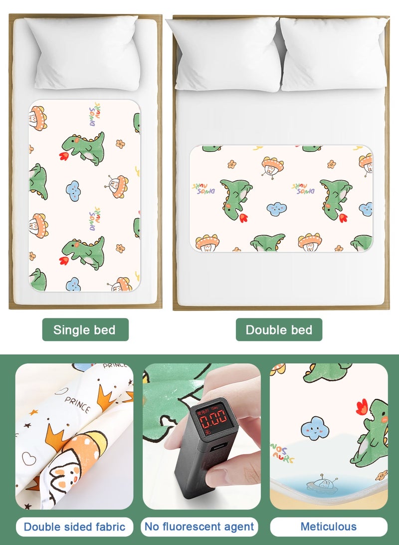 URbazaar Potty Training Pee Pads for Kids, Toddlers - 100% Waterproof, Non Slip Bed Wetting Pad for Full Size Beds - Washable, Reusable Mattress & Sheet Protector - Image 4