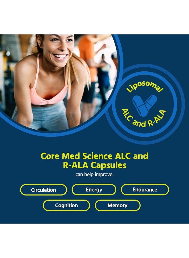 Core Med Science Liposomal ALC and R-ALA 900mg Acetyl L-Carnitine and 75mg R-Alpha Lipoic Acid - 60 Capsules - Antioxidant Amino Acid Supplement - Image 2